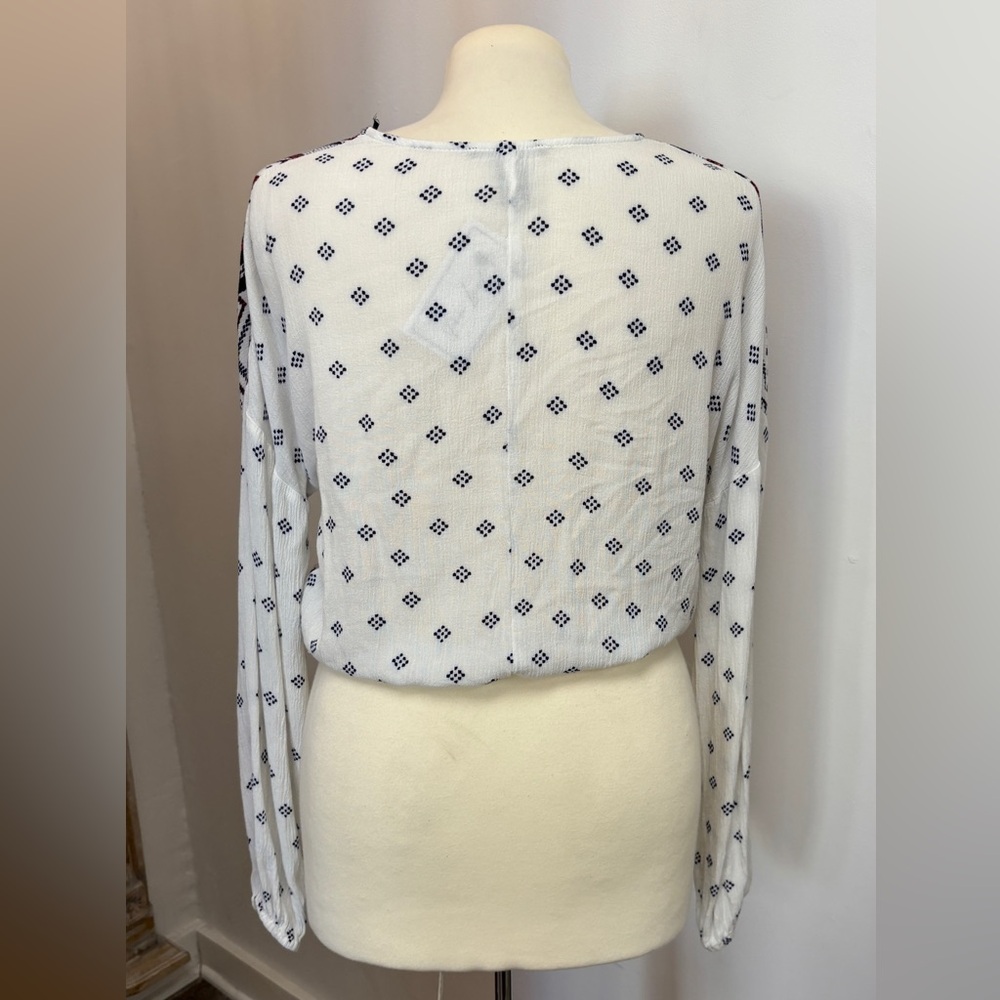Pattern long sleeve crop top - Picture 3 of 4